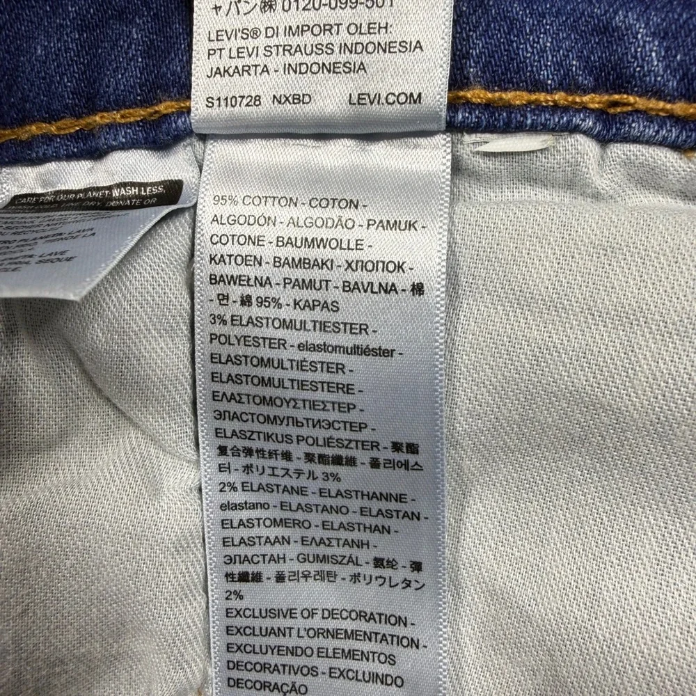 Levis 511 Slim Fit Jeans Mens 38x30 Medium Wash Denim Blue Pants